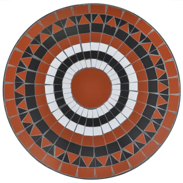 3-osaline keraamiline bistrookomplekt, terrakota/valge, laud 60 x 70 cm – 4
