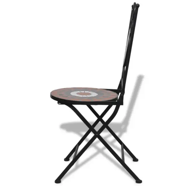 3-osaline keraamiline bistrookomplekt, terrakota/valge, laud 60 x 70 cm – 6
