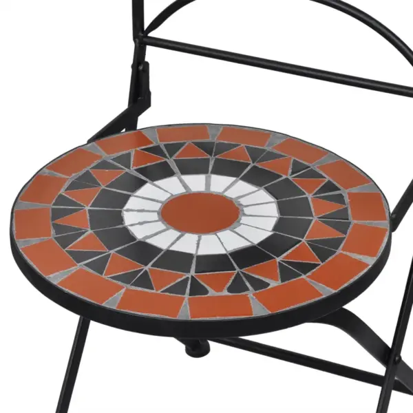 3-osaline keraamiline bistrookomplekt, terrakota/valge, laud 60 x 70 cm – 7