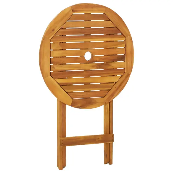 3-osaline kokkupandav akaatsiapuidust aiamööbli komplekt, pruun, laud 60 x 75 cm – 5