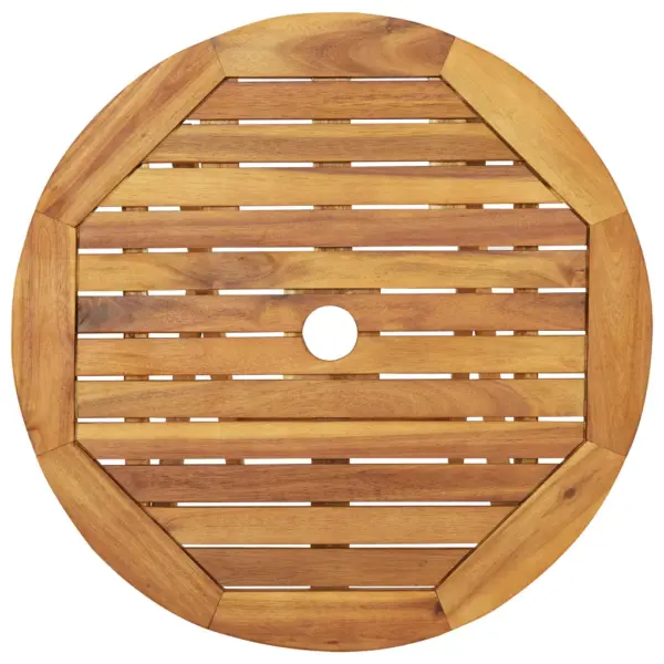 3-osaline kokkupandav akaatsiapuidust aiamööbli komplekt, pruun, laud 60 x 75 cm – 6