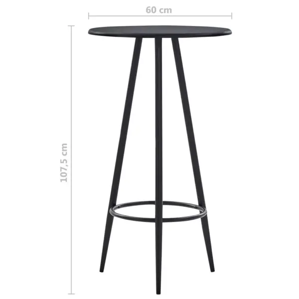 3-osaline must baarikomplekt ümmarguse baarilauaga, laud 60 x 107,5 cm – 11