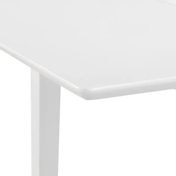3-osaline pikendatav söögitoakomplekt, valge kautšukipuit ja MDF, laud 80–120 x 80 cm – 6