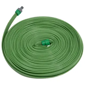 3 toruga vihmuti voolik peenarde kastmiseks, roheline PVC, 22,5 m