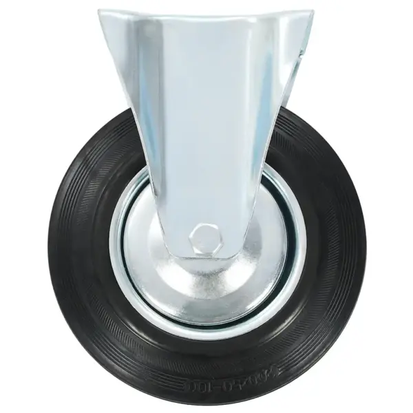 Pöörlevad kummirattad piduritega ja pidurita, 32 tk, must, 200 mm - 7