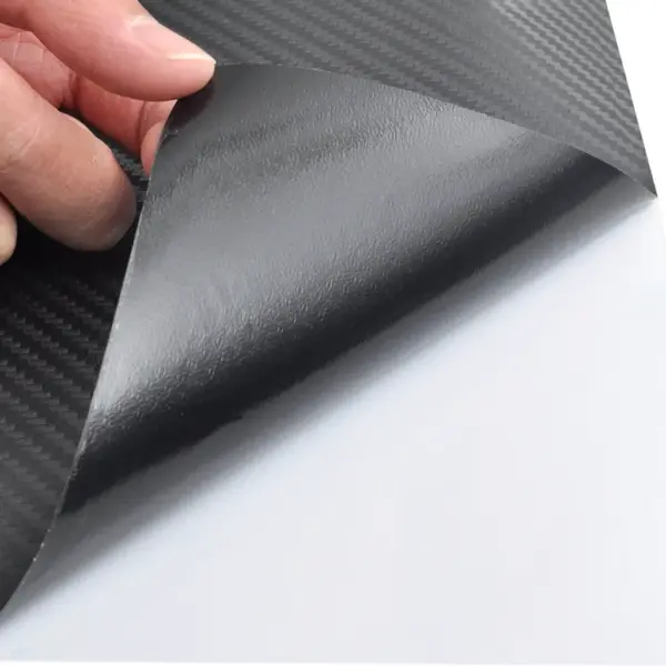 Iseliimuv 3D süsinikkiu välimusega autokile, 2 tk, must, 100 x 150 cm – 3
