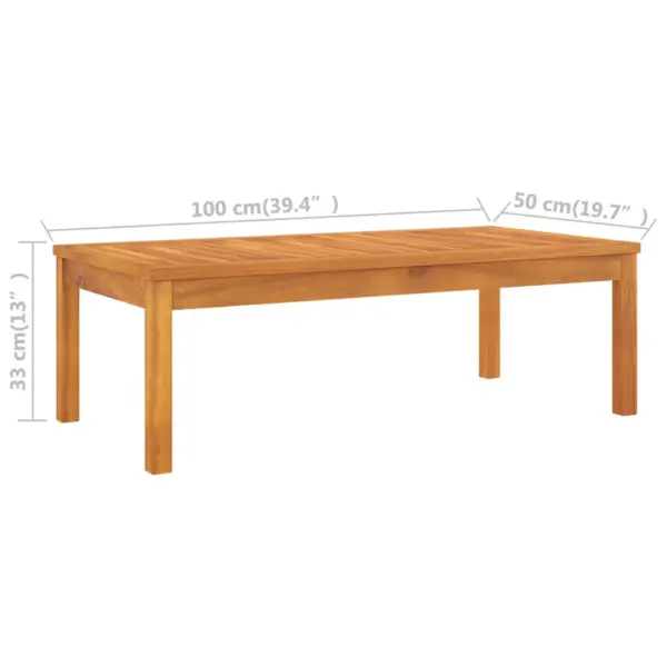 4-osaline akaatsiapuidust aiadiivanikomplekt patjadega, kreemjas, laud 100 x 50 cm – 13