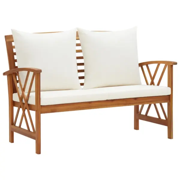 4-osaline akaatsiapuidust aiamööbli komplekt patjadega, kohvilaud 102 x 50 x 43 cm – 4