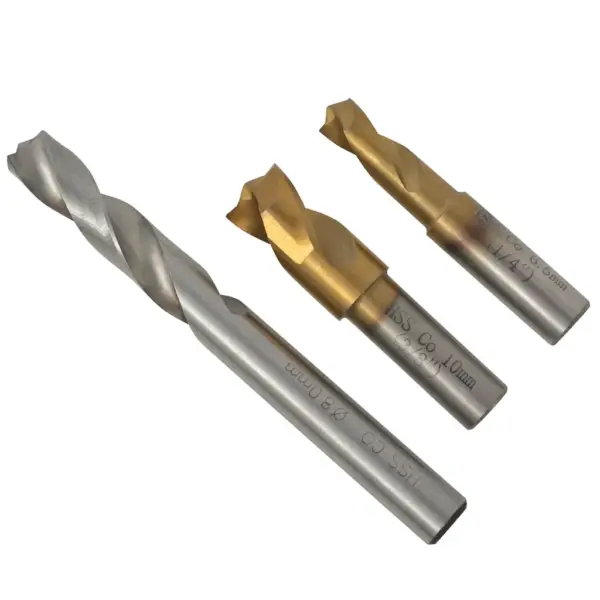 4-osaline HSS punktkeevituse puuriotsakute komplekt, 6,5–10 mm, kohvriga - 3