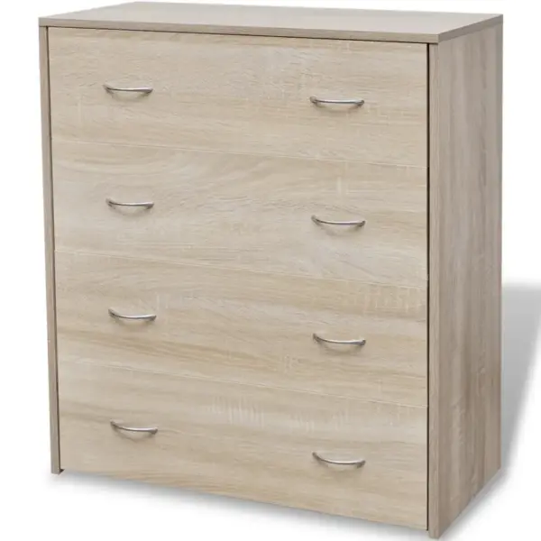 4 sahtliga tammevärvi kummut, tehispuit ja MDF, 60 x 30,5 x 71 cm – 3
