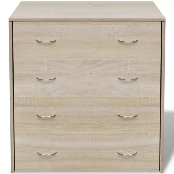 4 sahtliga tammevärvi kummut, tehispuit ja MDF, 60 x 30,5 x 71 cm – 4