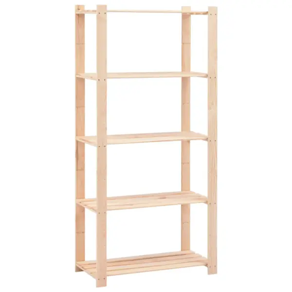 5-korruselised täismännipuidust hoiuriiulid, 10 tk, 80 x 38 x 170 cm, 250 kg – 3
