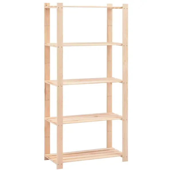 5-korruselised männipuidust hoiuriiulid, 3 tk, 80 x 38 x 170 cm, 250 kg – 3