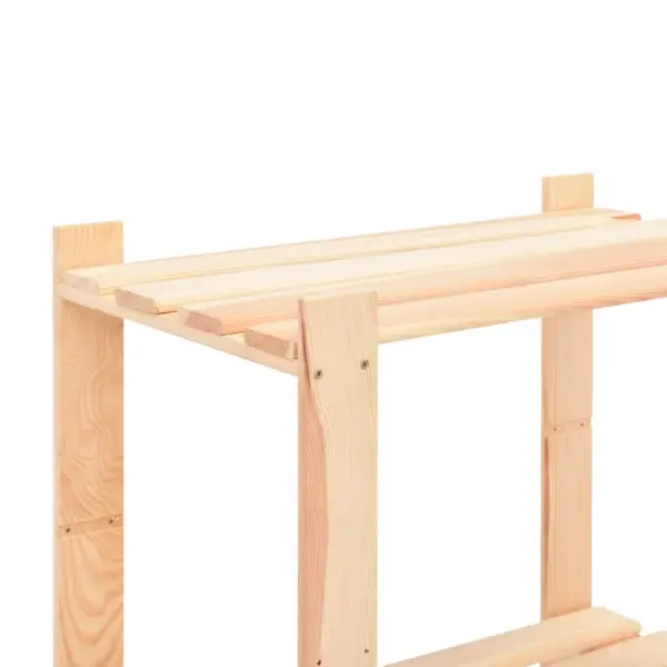 5-korruselised männipuidust hoiuriiulid, 3 tk, 80 x 38 x 170 cm, 250 kg – 6