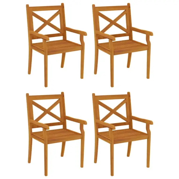 5-osaline akaatsiapuidust aiamööbli komplekt liistdisainiga, pruun, laud 160 x 90 cm – 7