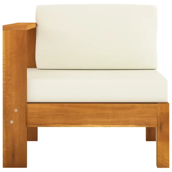 5-osaline akaatsiapuidust nurgaga aiamööbli komplekt patjadega, laud 100 x 60 cm – 6