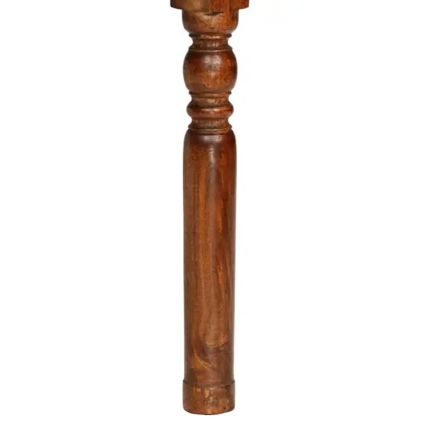 5-osaline akaatsiapuidust söögitoakomplekt, ümar laud 120 x 76 cm, pruun – 8