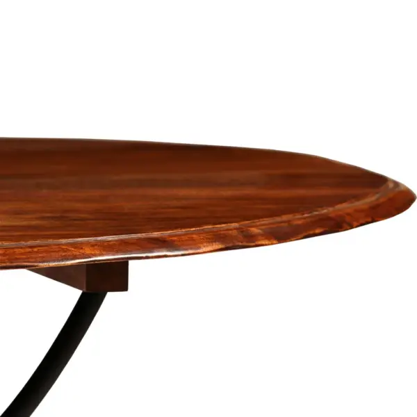 5-osaline akaatsiapuidust söögitoakomplekt, ümar laud 120 x 76 cm, pruun – 10