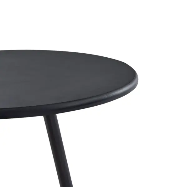 5-osaline baarikomplekt kangast toolidega, must ümmargune laud 60 x 107,5 cm, tumehall - 4