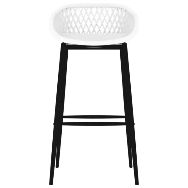 5-osaline baarikomplekt musta MDF laua ja valgete baaripukkidega, laud 120 x 60 x 105 cm - 8