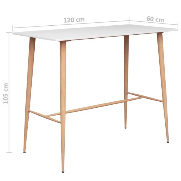 5-osaline baarikomplekt valge baarilauaga ja hallide võrguga baaripukkidega, laud 120 x 60 x 105 cm – 12