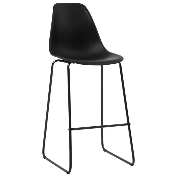 5-osaline baarikomplekt valge lauaga ja mustade plastist baaritoolidega, 120 x 60 x 110 cm – 8