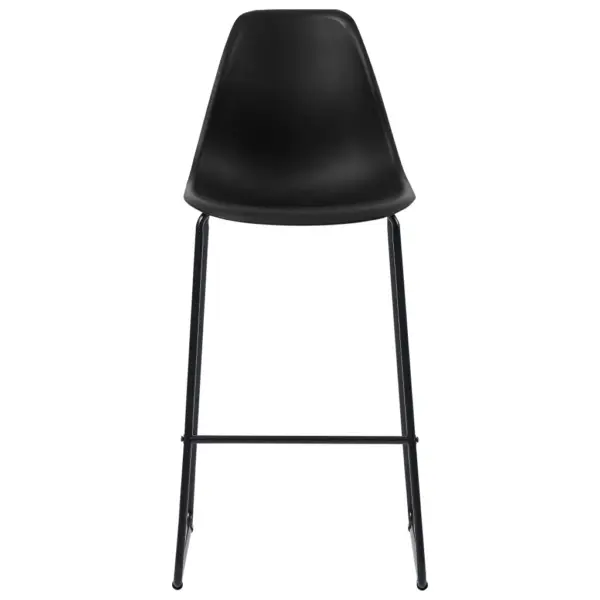 5-osaline baarikomplekt valge lauaga ja mustade plastist baaritoolidega, 120 x 60 x 110 cm – 9