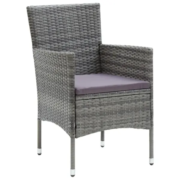 5-osaline hall polürotangist aiamööbli komplekt klaaslauaga – 7