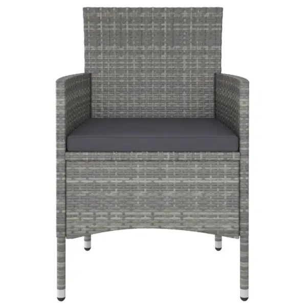 5-osaline hall aiamööbli komplekt polürotangist, karastatud klaasist lauaplaadiga, laud 80 x 80 x 75 cm – 6