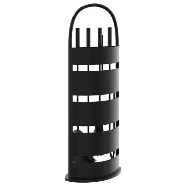 5-osaline kaminatööriistade komplekt alusega, must teras, 23 x 15 x 66 cm – 6