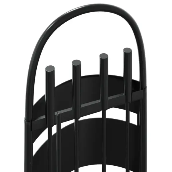 5-osaline kaminatööriistade komplekt alusega, must teras, 23 x 15 x 66 cm – 7