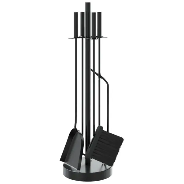 5-osaline kaminatööriistade komplekt, must teras, 18 x 66 cm – 2