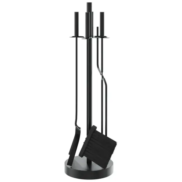 5-osaline kaminatööriistade komplekt, must teras, 18 x 66 cm – 4