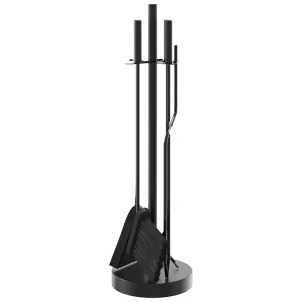 5-osaline kaminatööriistade komplekt, must teras, 18 x 66 cm – 5