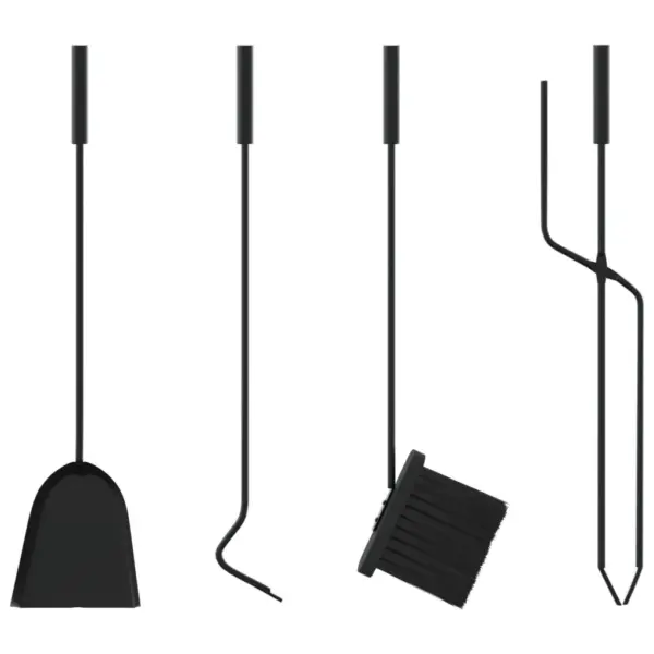 5-osaline kaminatööriistade komplekt, must teras, 18 x 66 cm – 9