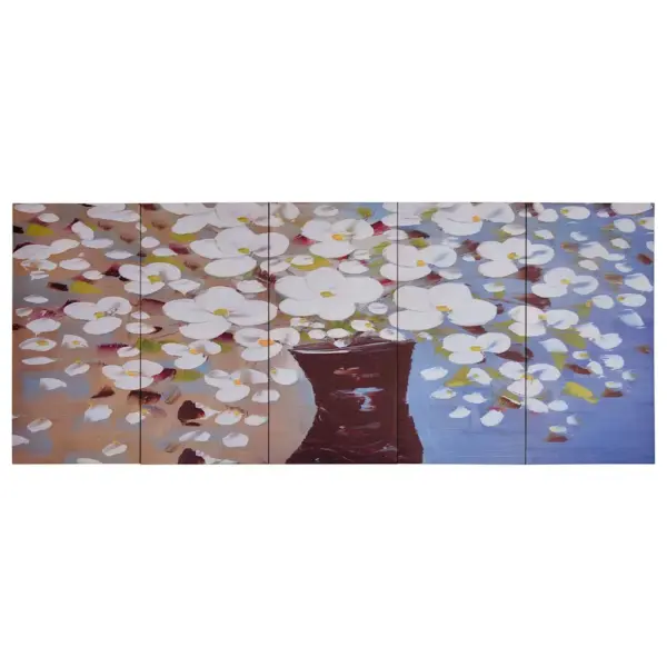 5-osaline lõuendseinapilt lilled vaasis, mitmevärviline, 150 x 60 cm – 2