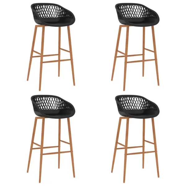 5-osaline must baarikomplekt MDF-baarilaua ja võrguga seljatugedega pukidega, laud 120 x 60 x 105 cm – 6