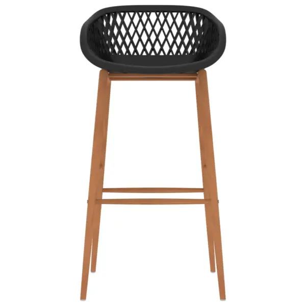 5-osaline baarikomplekt musta MDF-laudaga ja võrguseljatugedega baaripukkidega, laud 120 x 60 x 105 cm – 8