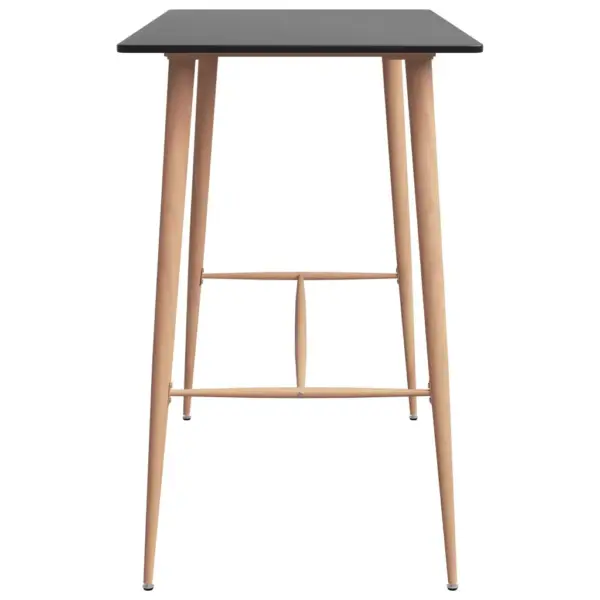 5-osaline baarikomplekt MDF-baarilauaga ja PP-baaripukkidega, must ja valge, laud 120 x 60 x 105 cm – 4