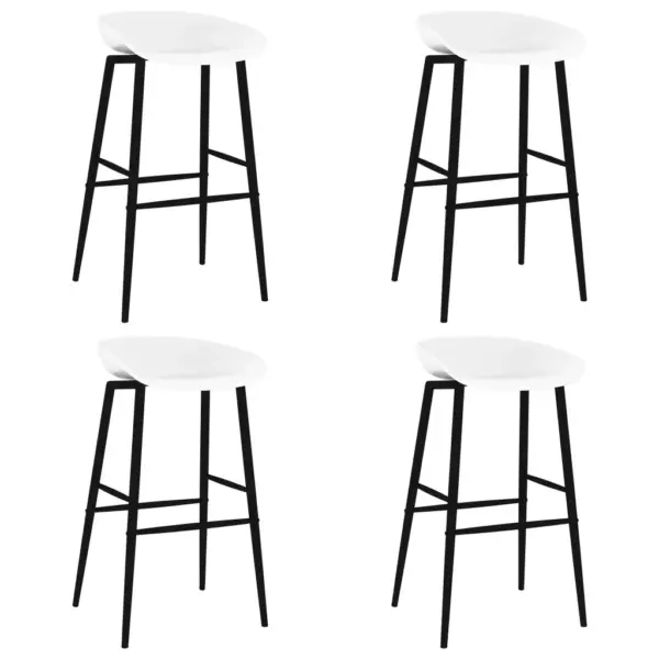 5-osaline baarikomplekt MDF-baarilauaga ja PP-baaripukkidega, must ja valge, laud 120 x 60 x 105 cm – 6