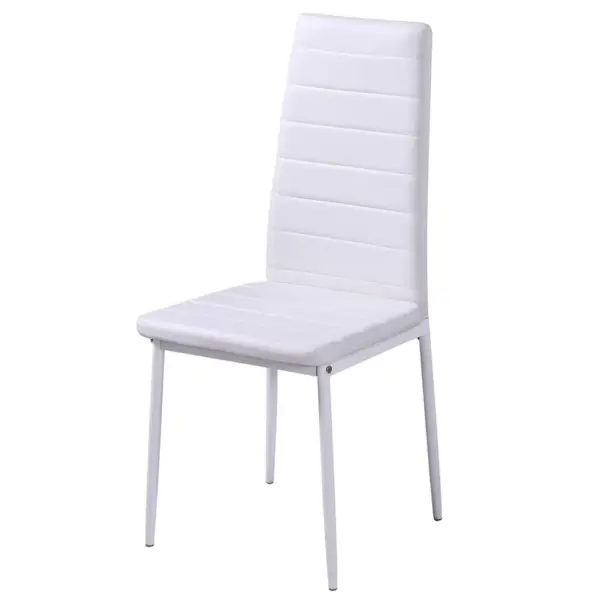 5-osaline söögilaua komplekt karastatud klaasiga, must-valge, laud 105 x 60 x 74 cm - 6