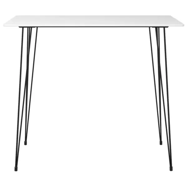 5-osaline valge baarikomplekt, MDF-plaadiga laud ja metallist pukid – 3