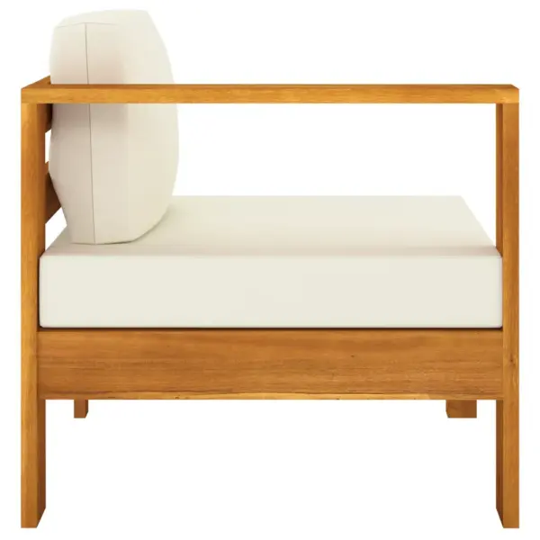 6-osaline akaatsiapuidust aiamööbli komplekt patjadega, laud 100 x 60 cm – 6