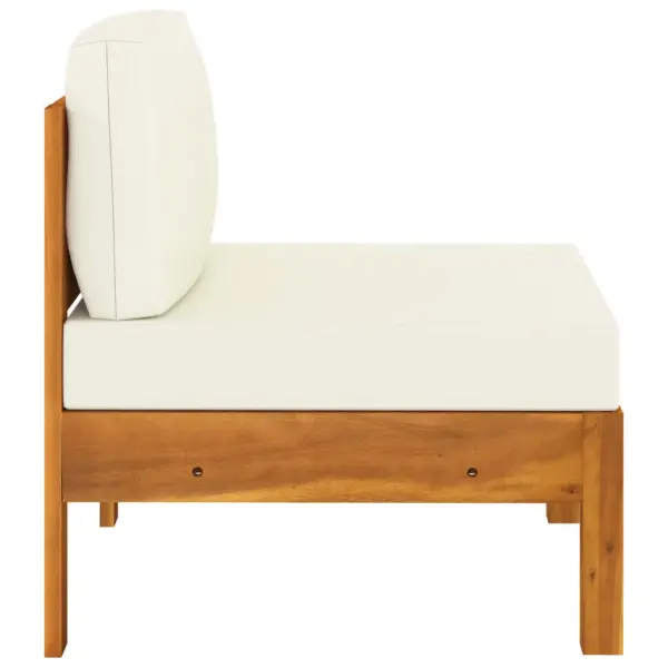 6-osaline akaatsiapuidust aiamööbli komplekt patjadega, laud 100 x 60 cm – 7