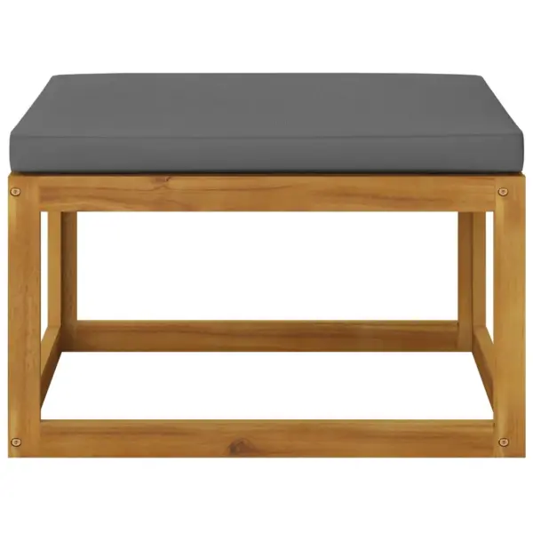 7-osaline akaatsiapuidust aiadiivanikomplekt patjadega, tumehall, modulaarkujundusega – 12
