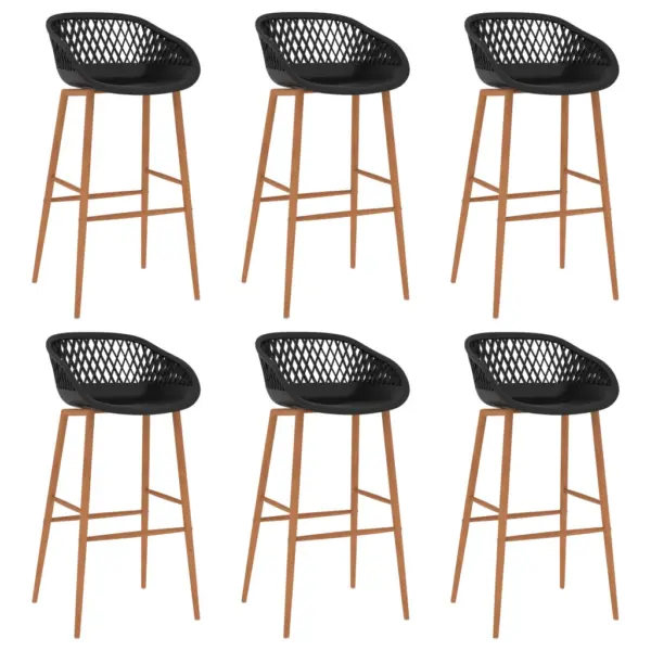 7-osaline baarikomplekt baarilaua ja võrguga baaripukkidega, must-valge, laud 120 x 60 x 105 cm – 6