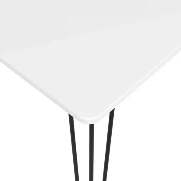 7-osaline baarikomplekt valge MDF-baarilauaga ja mustade virnastatavate metallpukkidega, laud 120 x 60 x 105 cm – 5