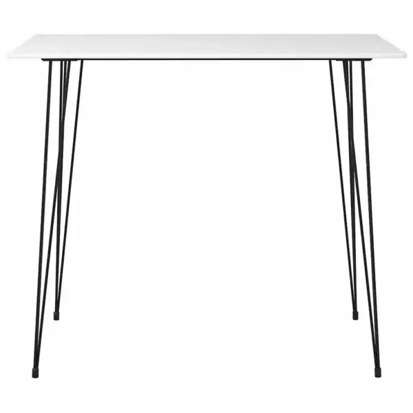 7-osaline baarikomplekt valge laua ja mustade pukidega, MDF ja metall, laud 120 x 60 x 105 cm – 3