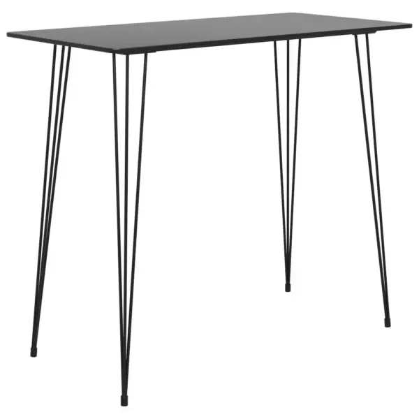 7-osaline baarimööbli komplekt musta lauaga ja valgete PP-baaripukkidega, laud 120 x 60 x 105 cm – 2