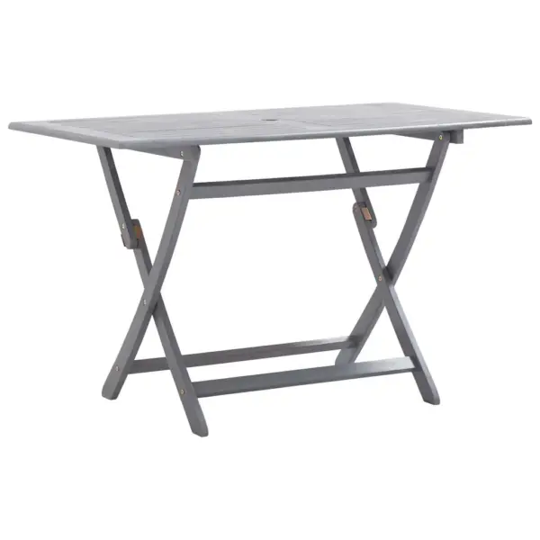 7-osaline kokkupandav aiamööbli komplekt, hall akaatsiapuit, laud 120 x 70 cm – 3